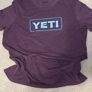 Yeti Coolers T-shirt SZ XL Short Sleeve Burgundy Red